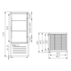 Витрина кондитерская Carboma D4 VM 120-1 (R120C) цвет по схеме стандарт - Изображение 2