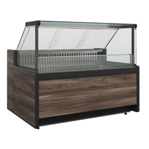 Витрина морозильная Carboma GC111 SL 1,25‑1 (1008 Темный дуб) (газлифт, без боковин)