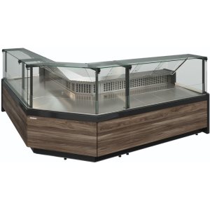 Витрина морозильная Carboma GC111 SL 1,25‑1 (1008 Темный дуб) (газлифт, без боковин) - Изображение 4