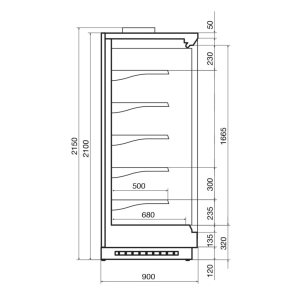 Горка холодильная Dazzl Vega 090 H210 190 - Изображение 3