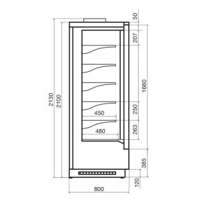 Горка холодильная Dazzl Compass 080 H210 Plug-in 125 - Изображение 3