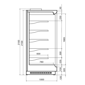 Горка холодильная Dazzl Vega SG 100 H210 125 - Изображение 3