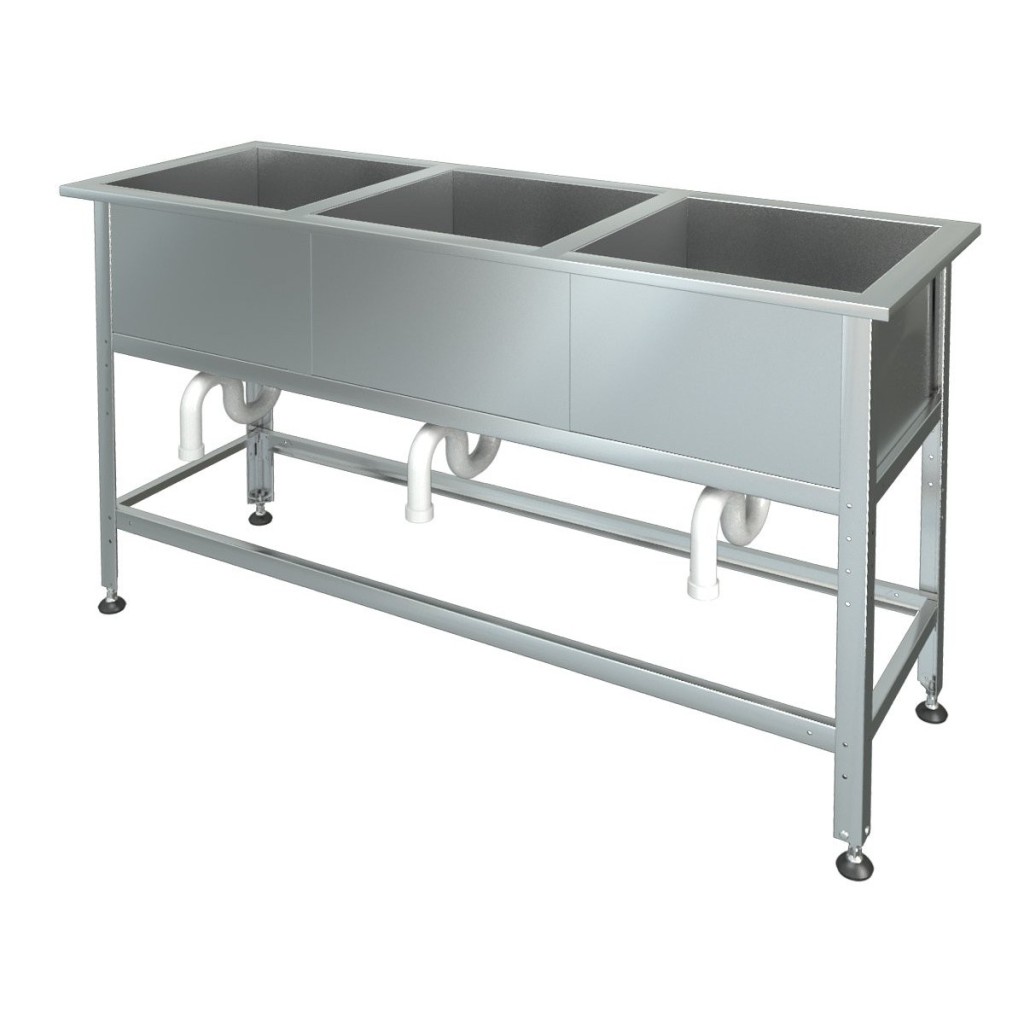 Ванна моечная МХМ М-3-0,3-0,53/1,49 (AISI 430, t=0,6)