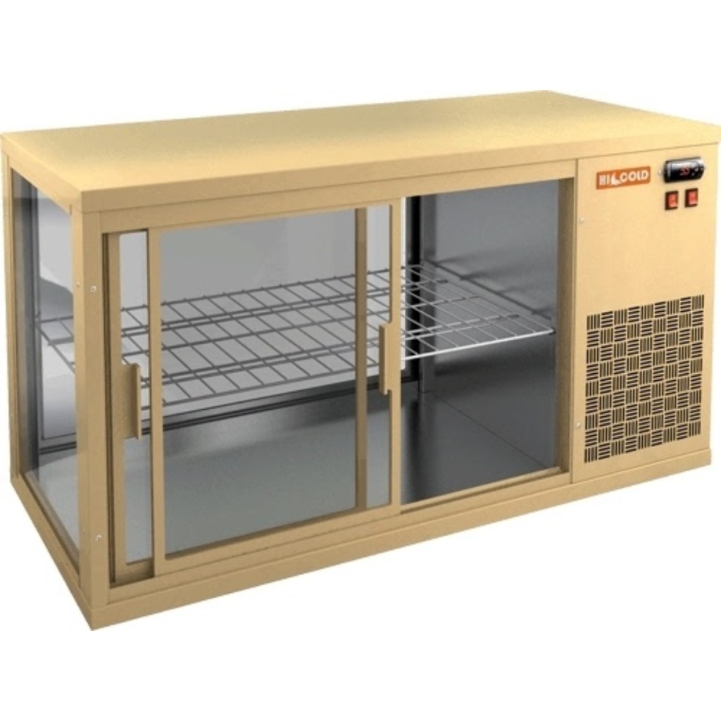 Витрина холодильная настольная HICOLD VRL 1100 R Beige