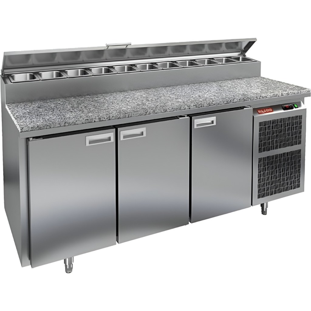 Стол холодильный для пиццы HiCold PZ2-111GN (1/6) камень