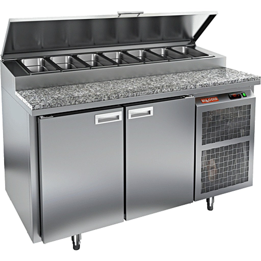 Стол холодильный для пиццы HiCold PZ1-11GN (1/3) камень