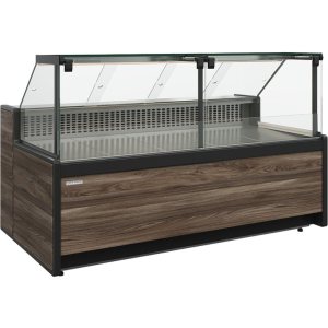 Витрина холодильная Carboma GC111 VM 2,0-1 (1008 Темный дуб) (динамика, газлифт, без боковин)