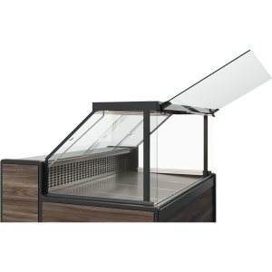 Витрина холодильная Carboma GC111 VV 2,5-1 (1008 Темный дуб) (динамика, газлифт, без боковин) - Изображение 2