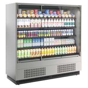 Горка холодильная Carboma FC20-07 VM 1,9-1 0300 LIGHT фронт Х0 (версия 2,0) (9006-9005) (бок металл)