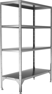 Стеллаж металлический С-1,8*12*4/4 нерж.
