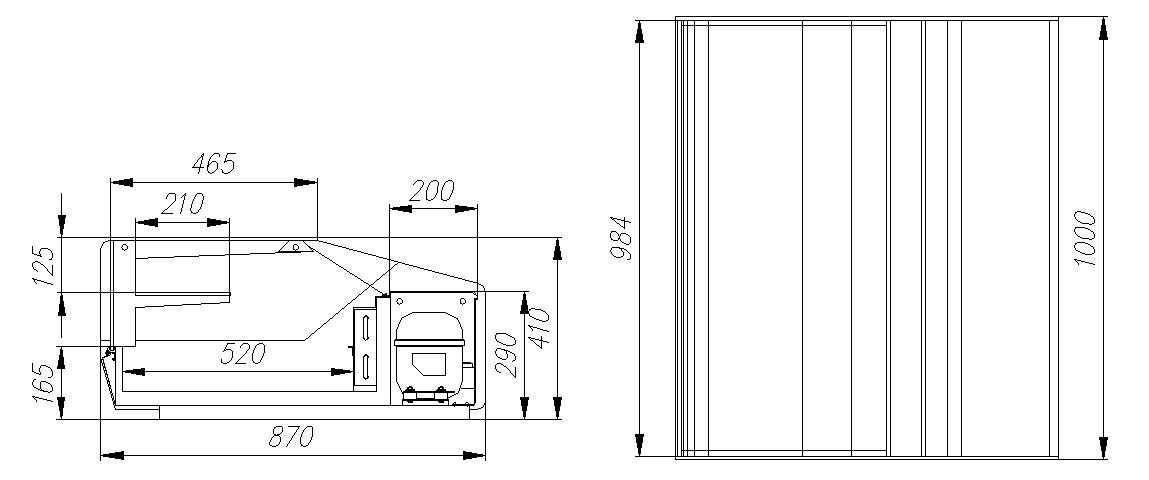 Витрина холодильная настольная Полюс ВХСр-1,0 Cube Арго XL техно (AC87) - Изображение 7