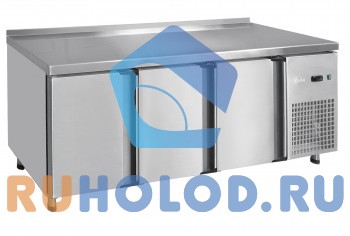Стол холодильный Abat СХС-60-02 с бортом (дверь, дверь-стекло, дверь)