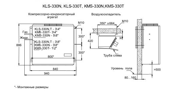 Cплит-система холодильная низкотемпературная Ариада KLS 335N - Изображение 2