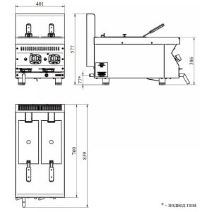 Фритюрница газовая Abat ГФК‐40.2Н - Изображение 5